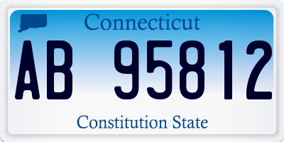 CT license plate AB95812