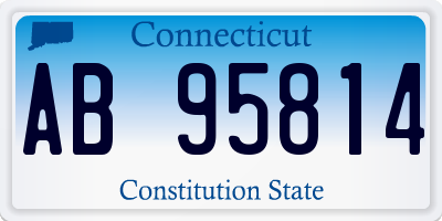 CT license plate AB95814
