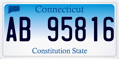 CT license plate AB95816