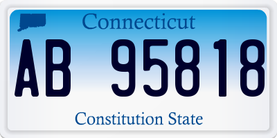 CT license plate AB95818