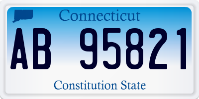 CT license plate AB95821