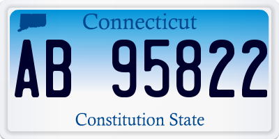 CT license plate AB95822