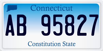 CT license plate AB95827