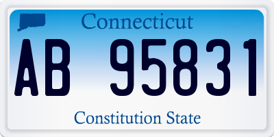 CT license plate AB95831