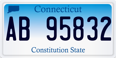 CT license plate AB95832