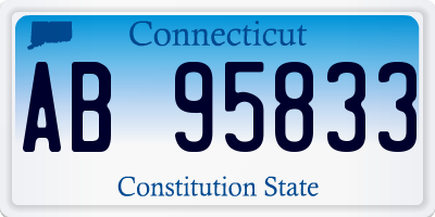 CT license plate AB95833