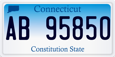 CT license plate AB95850