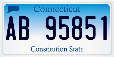 CT license plate AB95851