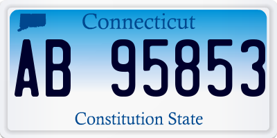 CT license plate AB95853