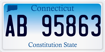 CT license plate AB95863