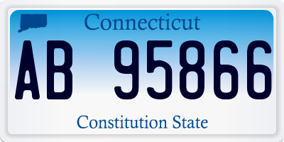 CT license plate AB95866