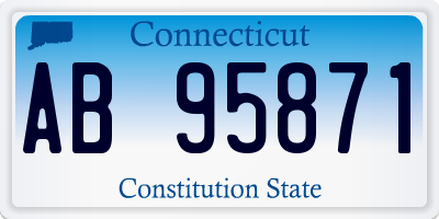 CT license plate AB95871