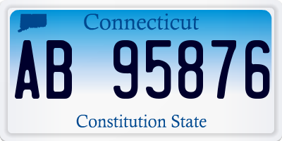 CT license plate AB95876