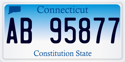 CT license plate AB95877