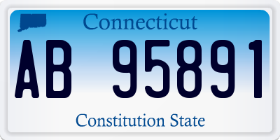CT license plate AB95891