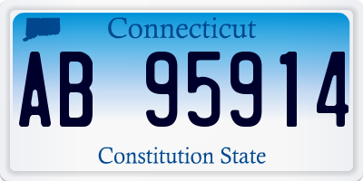 CT license plate AB95914