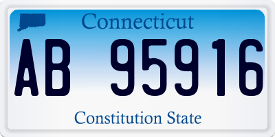 CT license plate AB95916