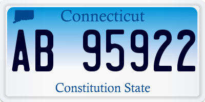 CT license plate AB95922