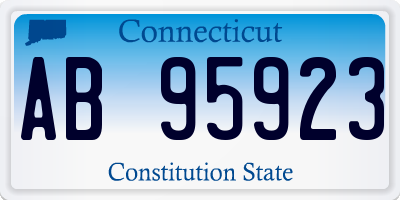 CT license plate AB95923