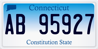 CT license plate AB95927