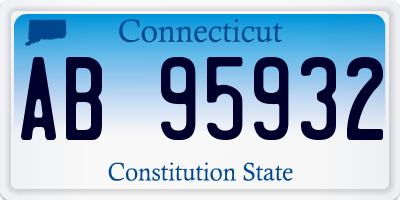 CT license plate AB95932