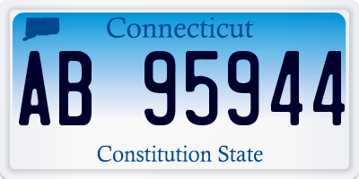 CT license plate AB95944