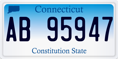 CT license plate AB95947