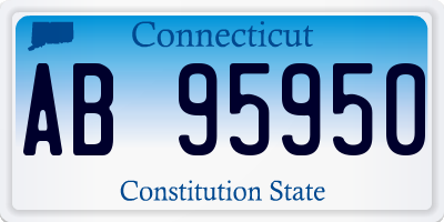 CT license plate AB95950