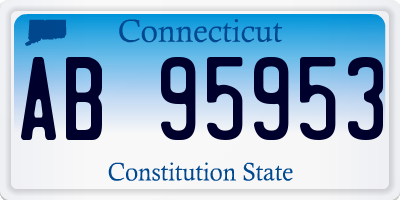 CT license plate AB95953