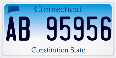 CT license plate AB95956