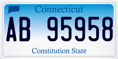 CT license plate AB95958