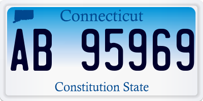 CT license plate AB95969