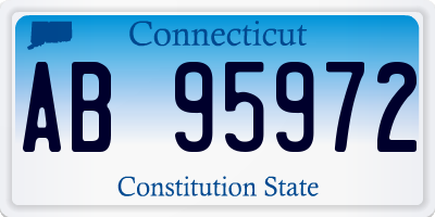 CT license plate AB95972