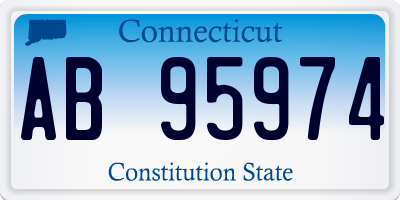 CT license plate AB95974