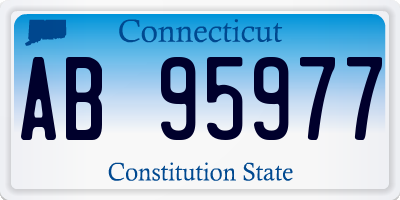 CT license plate AB95977