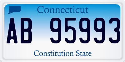 CT license plate AB95993