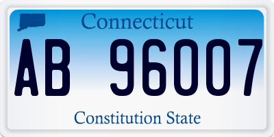 CT license plate AB96007