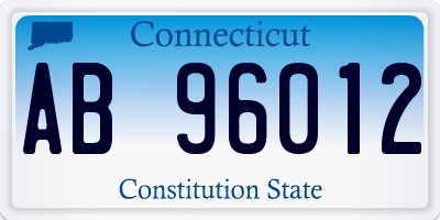 CT license plate AB96012