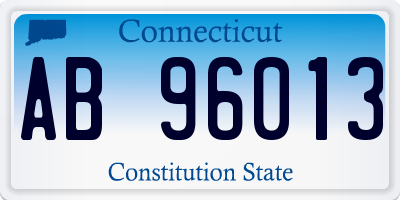 CT license plate AB96013