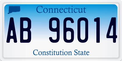 CT license plate AB96014