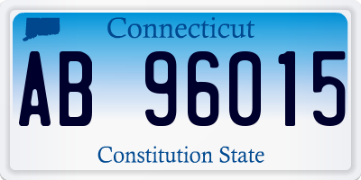 CT license plate AB96015