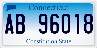 CT license plate AB96018