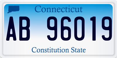 CT license plate AB96019