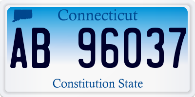 CT license plate AB96037