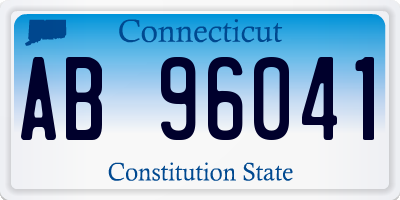 CT license plate AB96041