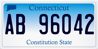 CT license plate AB96042