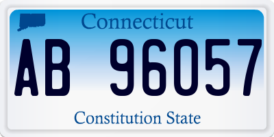 CT license plate AB96057