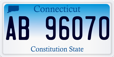 CT license plate AB96070