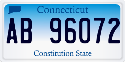 CT license plate AB96072