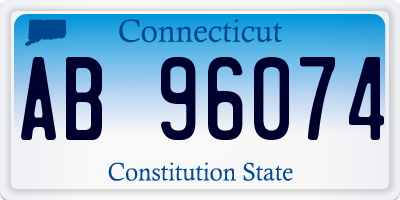 CT license plate AB96074